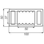 Перила нижние из ДПК Woodvex Select Темно-коричневый 3000х100х50 мм