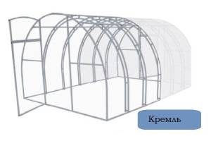 Теплица «Кремль» шаг 1 метр профиль 20х20  (каркас без поликарбоната), Теплица «Кремль» шаг 1 метр профиль 20х20 (каркас без поликарбоната)