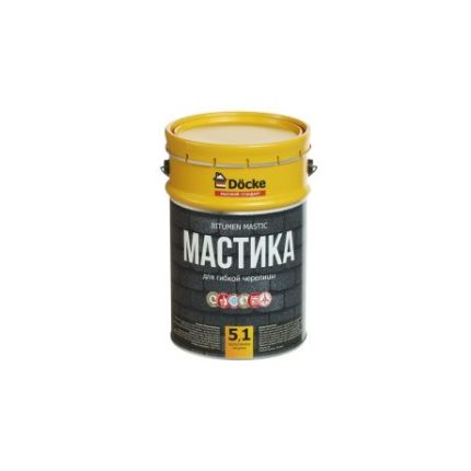 Мастика для гибкой черепицы Docke PIE, емк. 5 л (5,1 кг)