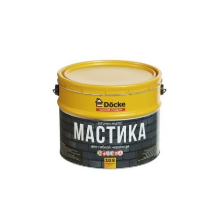 Мастика для гибкой черепицы Docke PIE, емк. 10 л (10,8 кг)