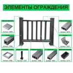 Перила верхние из ДПК Faynag Wood Графит 3000х95х50 мм