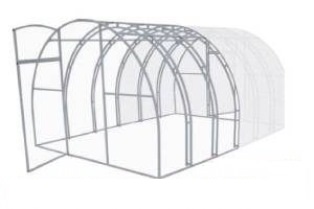Каркас теплицы "Кремль" двойная дуга  профиль (20х20 шаг 1м) ширина 3м