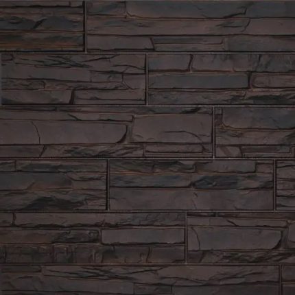 Фасадная панель FineBer Скол 3D Тёмно-коричневый 725х570 мм