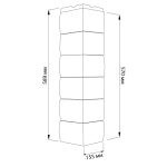 Угол наружный FineBer Скол 3D Тёмно-коричневый 570х155х155 мм