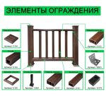 Балясина из ДПК Faynag Wood Шоколад 3000х54х36 мм
