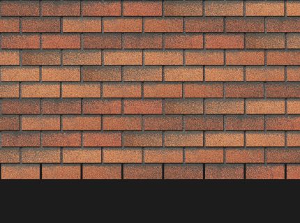 Фасадная битумная плитка Docke STANDARD/ BRICK, 2.6 кв.м Красный