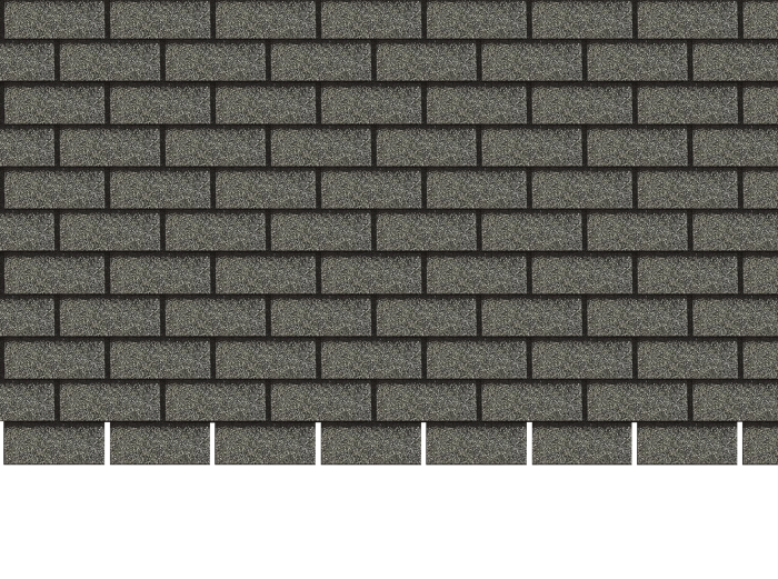 Фасадная битумная плитка Docke STANDARD/ BRICK, 2.6 кв.м Серый