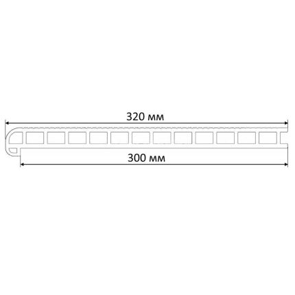 Ступень из ДПК пустотелая Faynag Zebra Кварц 4000х320х24 мм