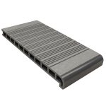 Ступень из ДПК пустотелая Faynag Zebra Мокрый асфальт 3000х320х24 мм