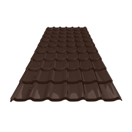 Профиль волновой "Монтеррей" TAKU Лист 1.18 (1.10) PE полиэстер 8017 коричневый 0.4