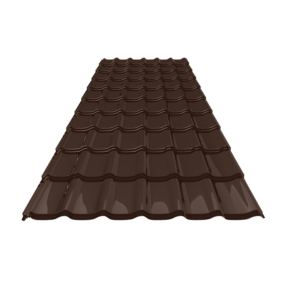 Профиль волновой "Монтеррей" TAKU Лист 1.18 (1.10) PE полиэстер 8017 коричневый 0.4 Профиль волновой "Монтеррей" TAKU Лист 1.18 (1.10) PE полиэстер 8017 коричневый 0.4